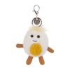 Apricot Lamb Boiled Egg Food Cute Keychain, Soft Stuffed Plush