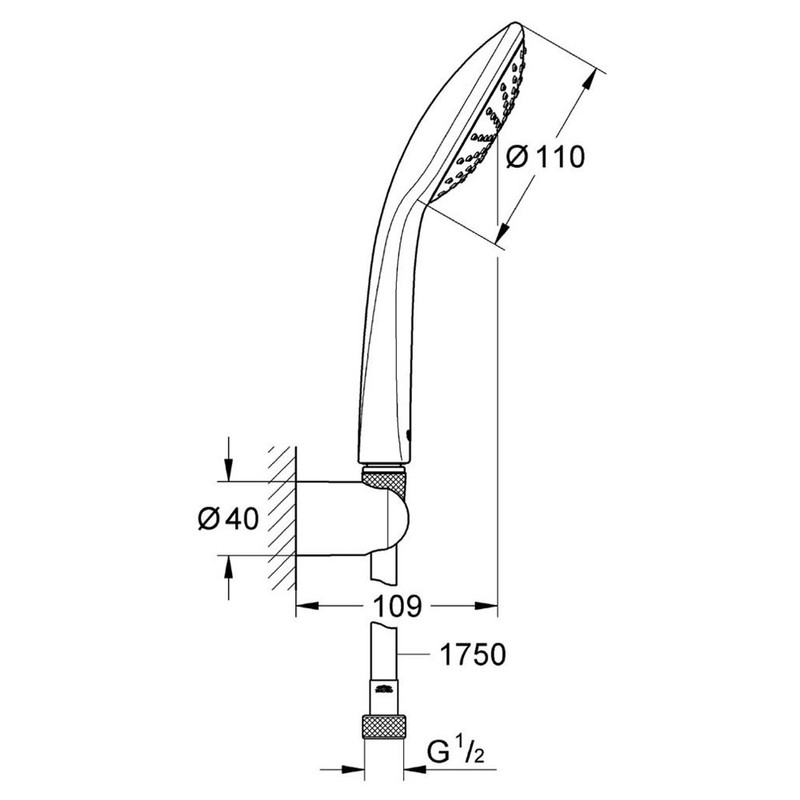 GROHE 27324000 Vitalio Joy 110 Mono Wall Holder Set