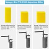 VILLNO 4PCS Aquarium Filter Sponge Replacement for 8W 400LPH Aquarium