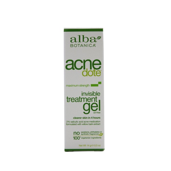 Alba Botanica Natural Acnedote Invisible Treatment Gel, 0.5 Ounce -- 2 Pack