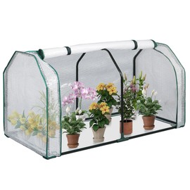 LYNSLIM Greenhouse, 48" x 24"x 21.6" Mini Greenhouse, Garden Greenhouse with Roll-up Zipper Door, Portable Garden Green House for Indoor Outdoor
