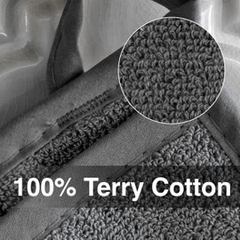 RITZ Terry Pocket Mitt & Hot Pad: Unparalleled Heat Resistant, Durable 100% Cotton – Ergonomically Designed for Optimal Grip – Easy-Care Machine Washable – 4-Pack, Graphite