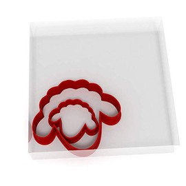 Sheep Head Set of 2 Value Cookie/Fondant Cutters Pair 5CM + 8CM