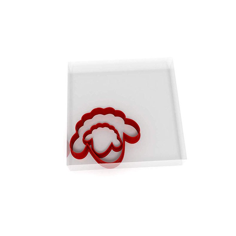 Sheep Head Set of 2 Value Cookie/Fondant Cutters Pair 5CM