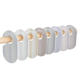 3 Sprouts Baby & Toddler Hanger Closet Dividers Set of 8 - Durable Baby Clothes Organizer, Nursery Closet Organization for Baby Clothing by Size or Age from Infant to Toddler Boy & Girl - Stripe