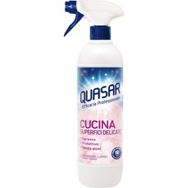 Quasar - Cucina Superfici Delicate, Piani a Induzione, Laminati, Marmi, Quarzi - Sgrassa, Protettivo, Senza Aloni - 680 ml