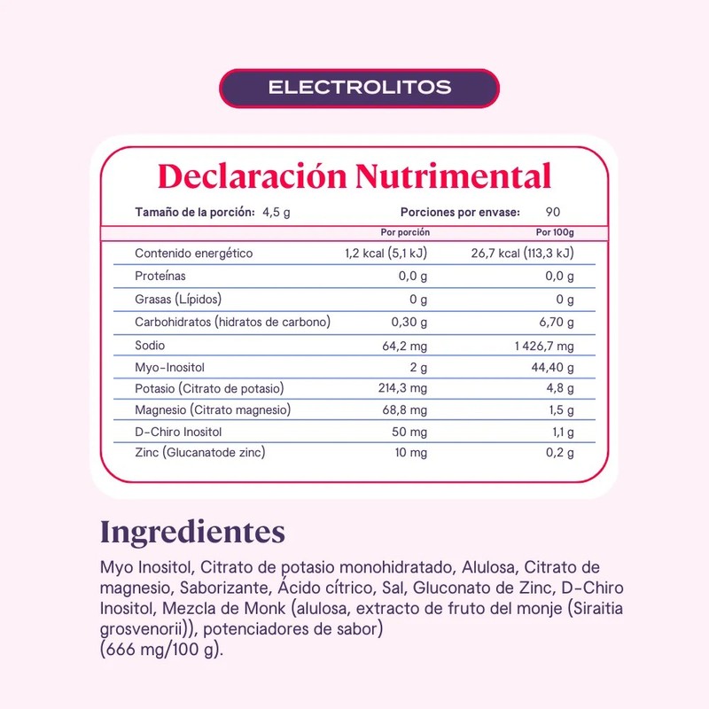 B-fit Zoe Water Electrolitos En Polvo 405g Myo Inositol 401