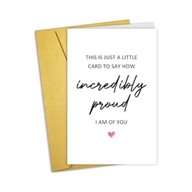 Nchigedy Incredibly Proud of You Card for Him Her, Congratulation Card for Men Women, Gifts for Graduation, Well Done, New Job, Promotion, Encouragement