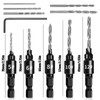 Whimsigulp Countersink Drill Bit Set, 5Pcs Quick Change 1/4" Hex