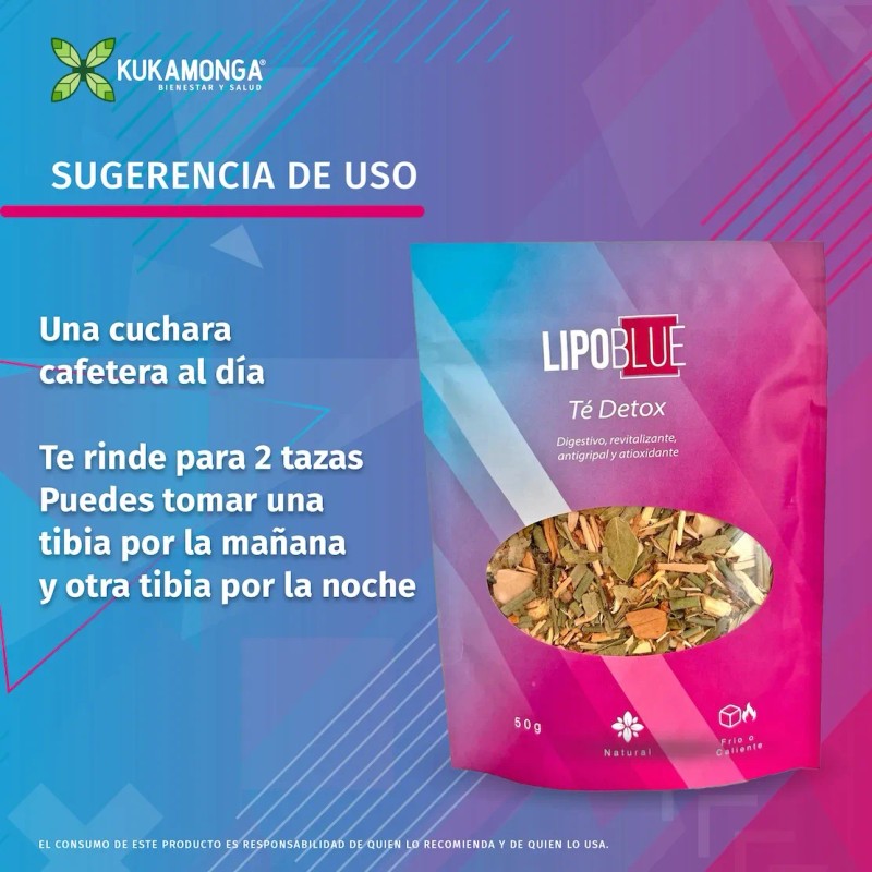 Bajar De Peso, Lipo Blue Boost 30 Cápsulas + Té