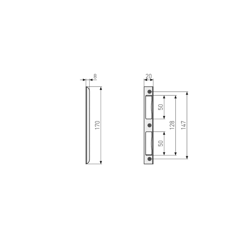 ABUS Angle Strike Plate WSB170 with Plastic Cover - For