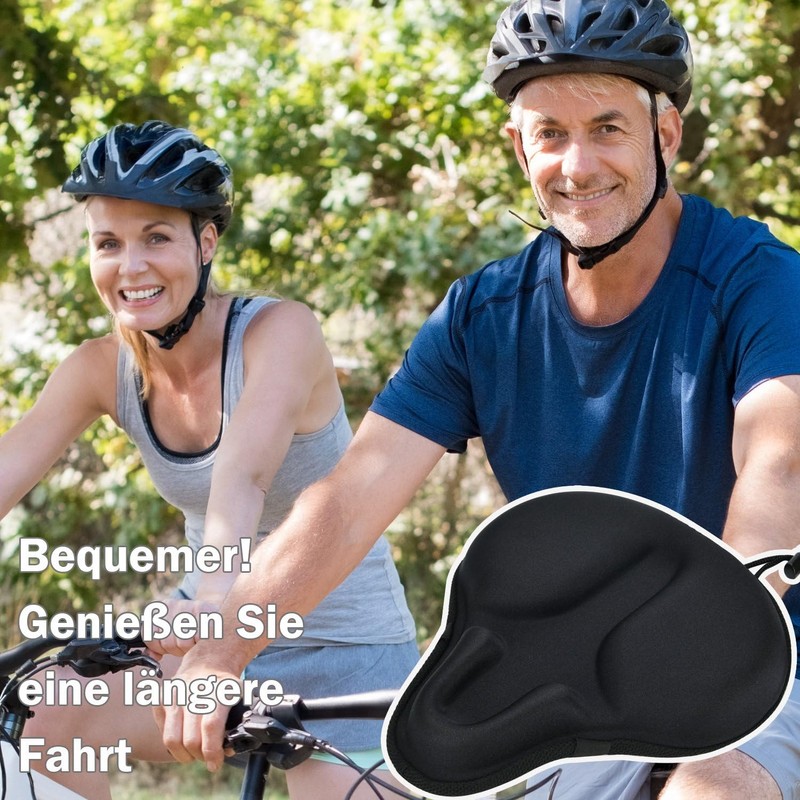 Daway C6 Comfortable Bicycle Saddle Cover with Foam Gel Padding,
