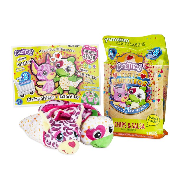 Cutetitos Taste Budditos Chips & Salsa - 2 Collectible Plush Mini Animals - Ages 3+ - Series 1 - Great Gift for Girls and Boys
