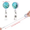 Marble Pattern Badge Reel Retractable ID Card Badge Holder with