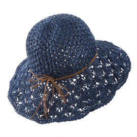 LONTG Straw Hat, UV Protection Hat, Women's, Wide Brim Hat, Sun Hat, Handmade, Ribbon Included, Actress Hat, Breathable, Cool, Stylish, Sun Hat, Visor, Foldable, Women's, Outdoors, Travel, Beach,