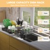 Dish Drying Rack Extendable Dish Rack Rustproof Carbon Steel with