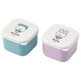 Skater MO1WAG-A Donald Duck Mini Seal Container, Storage Container, Side Dish, 4.1 fl oz (130 ml), Set of 2