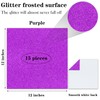 Twavang 15 Sheets Purple Glitter Cardstock Paper 12''x 12'', 250GSM/92lb