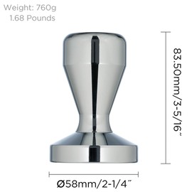 YoiYee Stainless Steel Coffee Tamper, Professional Espresso Tamper for 58mm Portafilters, Durable and Easy to Clean, Perfect for Home or Commercial Use