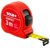 Sola 50500201 Compact CO 3" Tape Measure, Red, 3 m