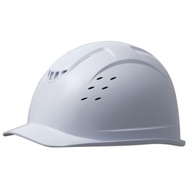 Midori Anzen SC13BV Ventilated Safety Helmet with RA Adjustable Ratchet Strap and KP Shock-Absorbing Liner, Air Vents, For General Work, White