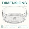 Home Intuition Round Plastic Clear Lazy Susan Turntable Food Storage