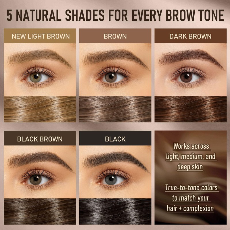 Dual-Ended Microblading Eyebrow Pencil for Women, 2 in 1 Liquid