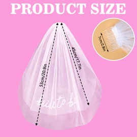 Maxqzin Bride to Be Embroidered Veil, Bride Veil Bachelorette Party Favors, Bach Party Accessory, White Head Peace for Bridal Shower Engagement Supplies Wedding and Gift