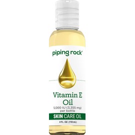 Piping Rock Vitamin E Oil | 5000 IU | 4 fl oz | for Skin, Face, Hair, & Nails | Nourishing Supplement