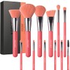 Docolor - Juego de 10 brochas de maquillaje, Melocotón neón