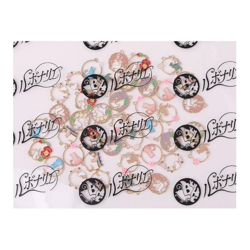 Lubonarie Charm Cat Parts, Handmade Accessory Parts, Flowers, 10 Types,