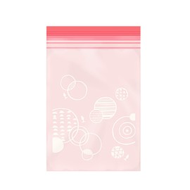 Ordi CH-ZSD01&02-50 Zipper Bags, Plastic Bags with Zipper, Small, 2 Patterns, 50 Pieces, Boxed, Compact Storage, Can be Stored Portrait or Horizontal