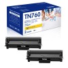 For Brother 2PK TN760 Fits For Brother TN-730 Toner MFC-L2717DW