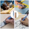 Amabro Mechanical Carpenter's Pencils with Integrated Sharpener, Solid Woodworking Pencils