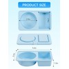 3 Pack Reusable Snack Containers 2 Compartment,Snack Pack Container with