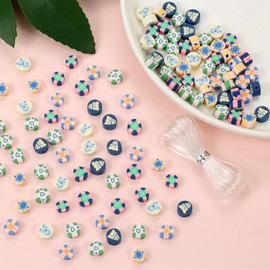 100pcs Cat Polymer Clay Spacer Beads, Mixed Clay Beads for DIY Jewelry Making, Bracelet Necklace Hair Clip Accessories (Cat)