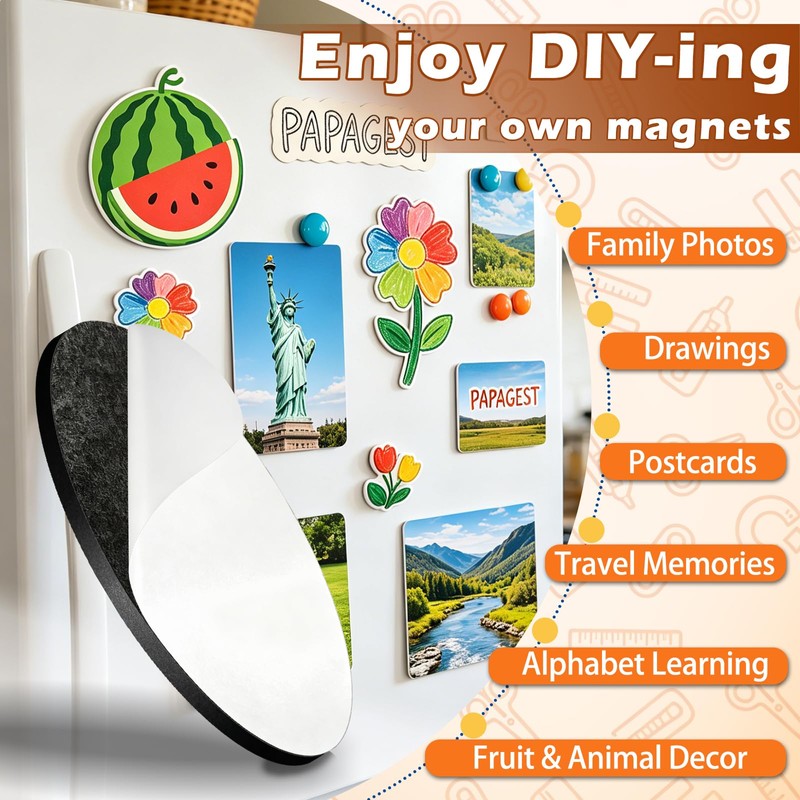 24pcs 2 Inch Round Magnets with Adhesive Backing 80 Mil