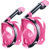 Greatever G2 Adults Kids Full Face Snorkel Mask 2 Pcs,Snorkeling