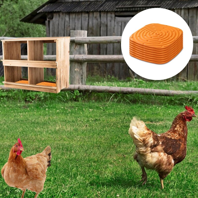 Pack of 8 Chicken Nesting Box Pads, Washable Nesting Pads