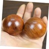SAFIGLE 2pcs Wooden Massage Balls for Hand Exercise Round Fitness