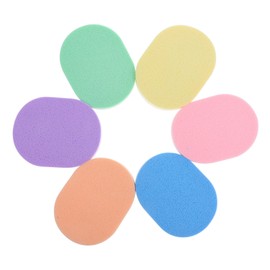 PACKOVE 6Pcs Reusable Facial Cleansing Sponges Compact Exfoliating Pads for Gentle Face Washing Highly Absorbent Makeup Remover Sponges Travel Friendly Skincare Tools Assorted