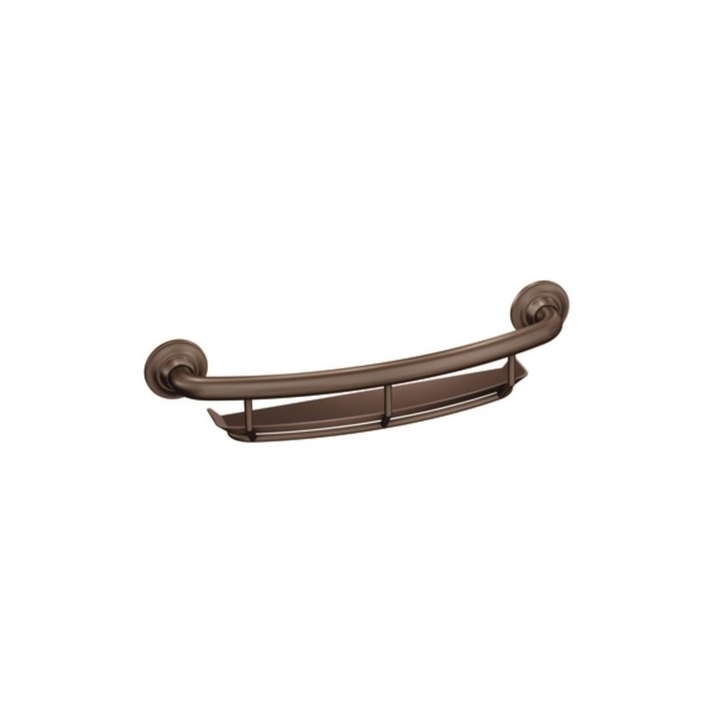 LR2356DOWB Moen LR2356DOWB Home Care 16-Inch Grab Bar with Shelf,