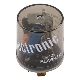 ApplianPar 12V 3 Pin Electronic LED Flasher Relay Round Heavy Duty Electronic Turn Signal Light Blinker Relay Turn Signal Flasher Relay 3 Prong Flasher Relay No Load