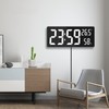 Oidnvay LED Digital Wall Clock, Digits Display,Silent Non-Ticking Clock Decorative