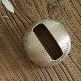 명성유기 방짜 엠보 한손형 괄사 마사지기 Myeongseong Organic Bangja Embossed One-Handed Gua Sha Massager