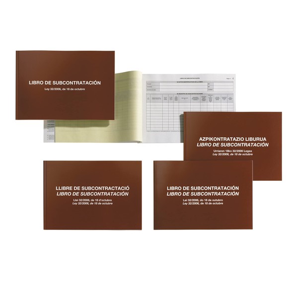 Miquelrius - Special Accounting Book, Model 89, A4 Landscape, Ruled Subcontracting Gall/CAST, 20 Foliated Sheets (Autocopy) of 56 g/m², Glued, Cardstock Cover 220 g/m²