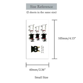 Oottati 2 Sheets Tiny Small Temporary Tattoos For Women Men Finger Hands Neck Wrist Face, Cute Long Lasting Cartoon Fake Tattoo Stickers For Kids Boys Girls Cat and Dog