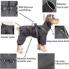 BT Bear Dog Harness Raincoat,Adjustable 4 Legs Dog Jacket with