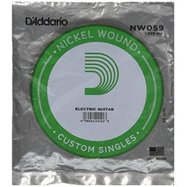 D'Addario NW059 XL Nickel Wound Electric Guitar Single String - .059 Gauge
