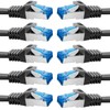 BIGtec - 10 Stück - 0,15m CAT 7 Kabel Netzwerkkabel